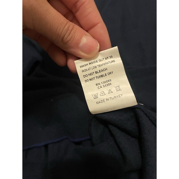 Jared Lang Sweater Mens XXL Blue Solid Pullover Sweatshirt 100% Cotton NWT - Picture 5 of 9